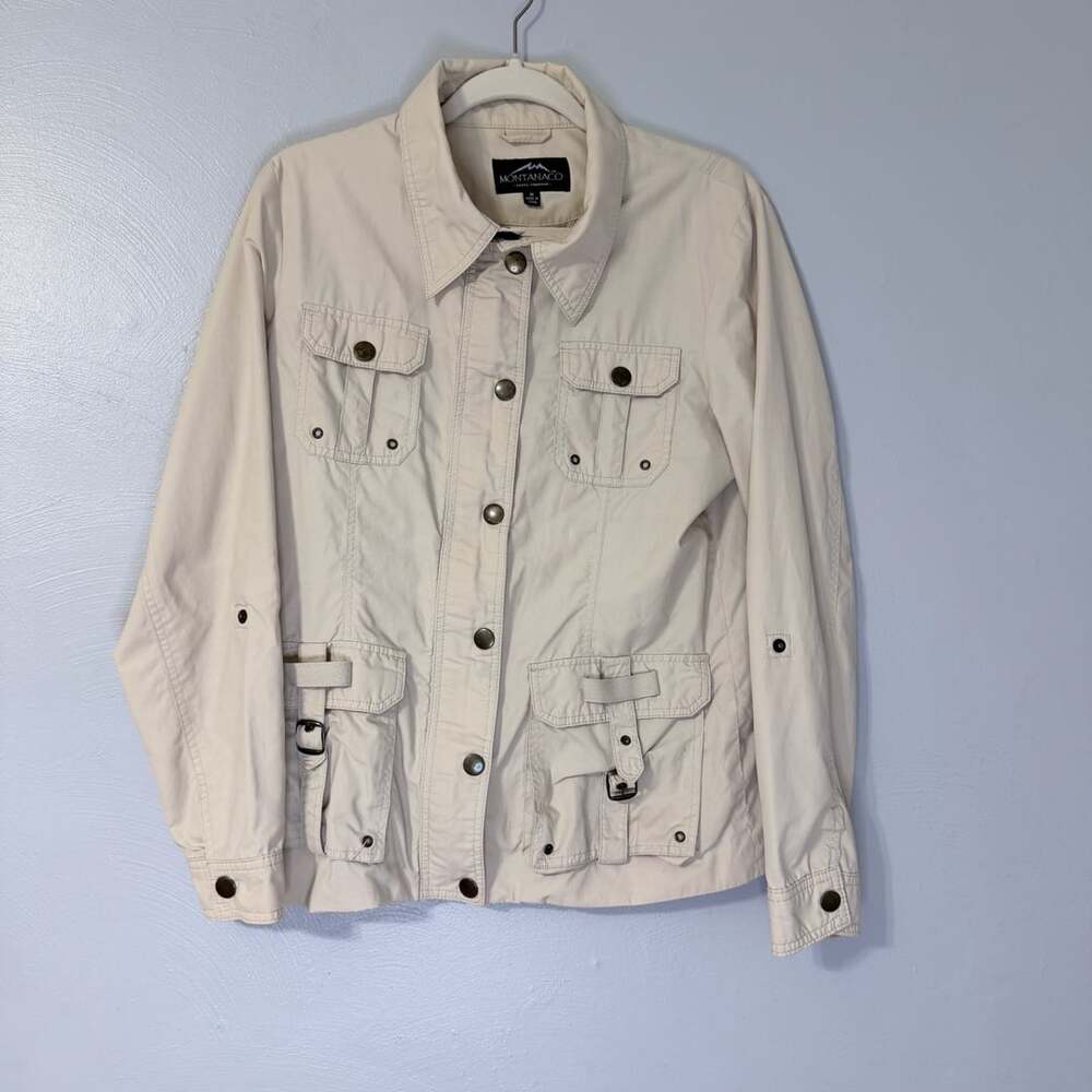 Montanaco Button-Up Utility Jacket Beige M
